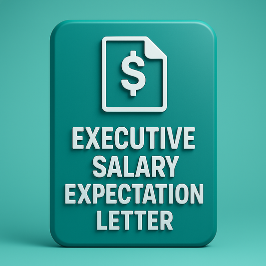 Executive Salary Expectation Letter